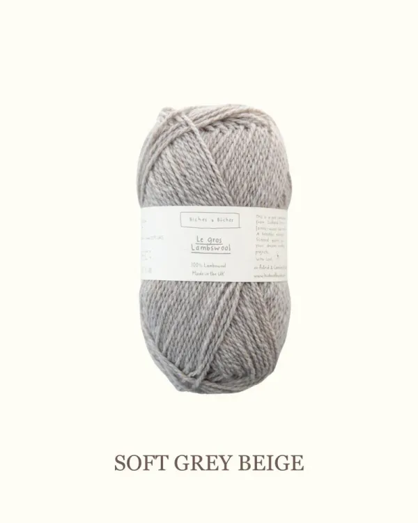 Le Gros Lambswool, Biches & Bûches, soft grey beige