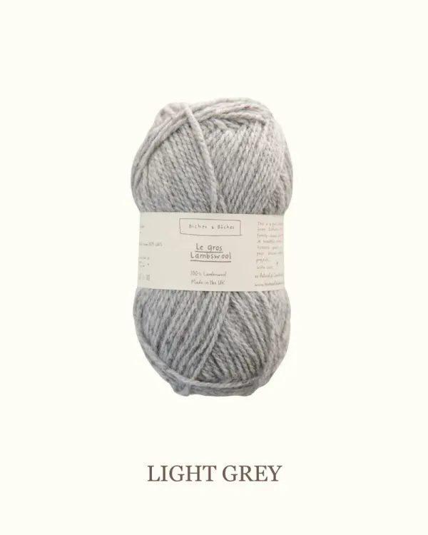 Le Gros Lambswool, Biches & Bûches, light grey undyed
