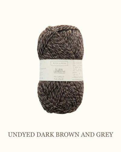 Le Gros Lambswool, Biches & Bûches, dark brown and grey undyed