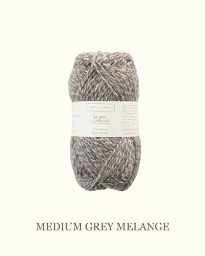 Le Gros Lambswool, Biches & Bûches, medium grey melange