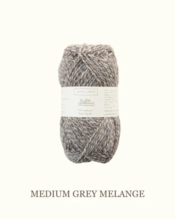 Le Gros Lambswool, Biches & Bûches, medium grey melange