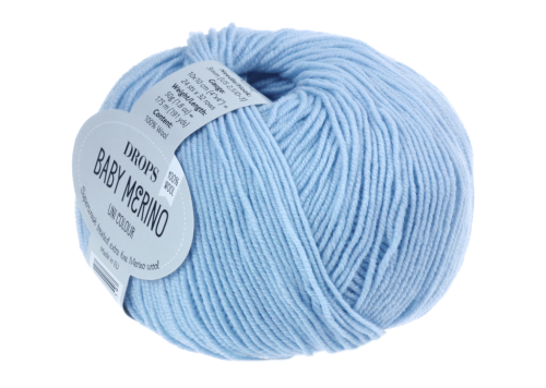 Włóczka, DROPS Baby Merino, kolor 11 błękitny stalowy