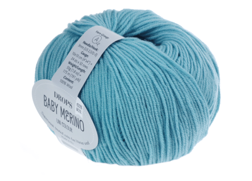 welna- merino-DROPS-Baby-Merino-kolor-10-turkusowy-jasny