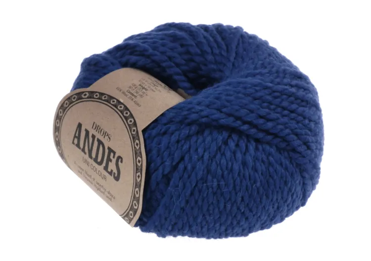 Włóczka DROPS Andes, kolor 6928  niebieski