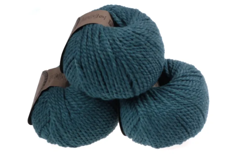 Włóczka Wełniana DROPS Andes, kolor 7130 zieleń oceanu