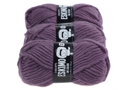 Włóczka Wełniana,  Eskimo, kolor 65 wrzosowy, Wełna