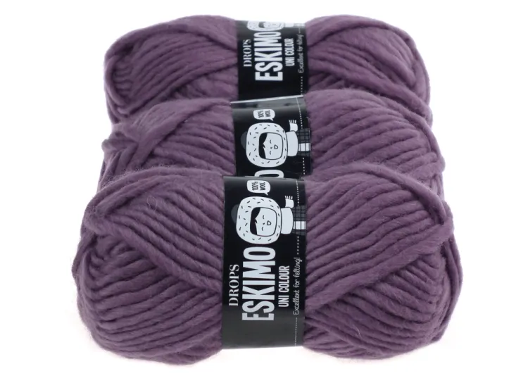 Włóczka Wełniana,  Eskimo, kolor 65 wrzosowy, Wełna