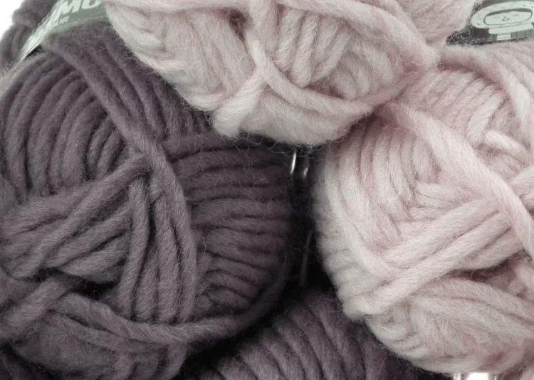 Włóczka Wełniana, Eskimo, kolor 65 wrzosowy i pastelowy różowy, Wełna