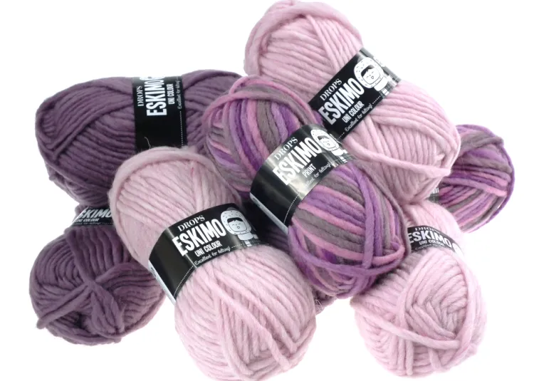 Włóczka Wełniana, Eskimo, kolor 30 pastelowy różowy i blush, Wełna