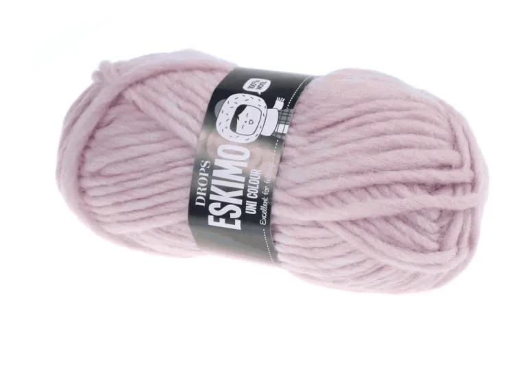 Włóczka Wełniana, Eskimo, kolor 30 pastelowy różowy, Wełna