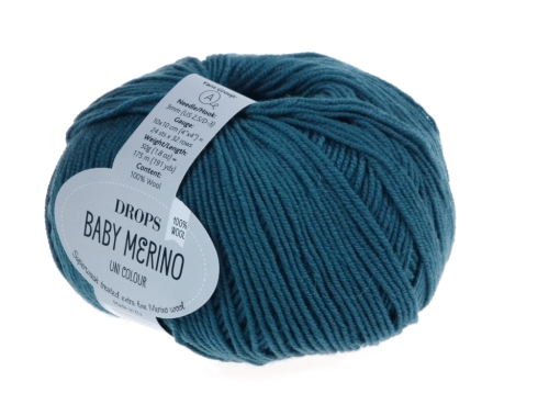 Włóczka Dla Dzieci, DROPS Baby Merino, kolor 47 morze północne