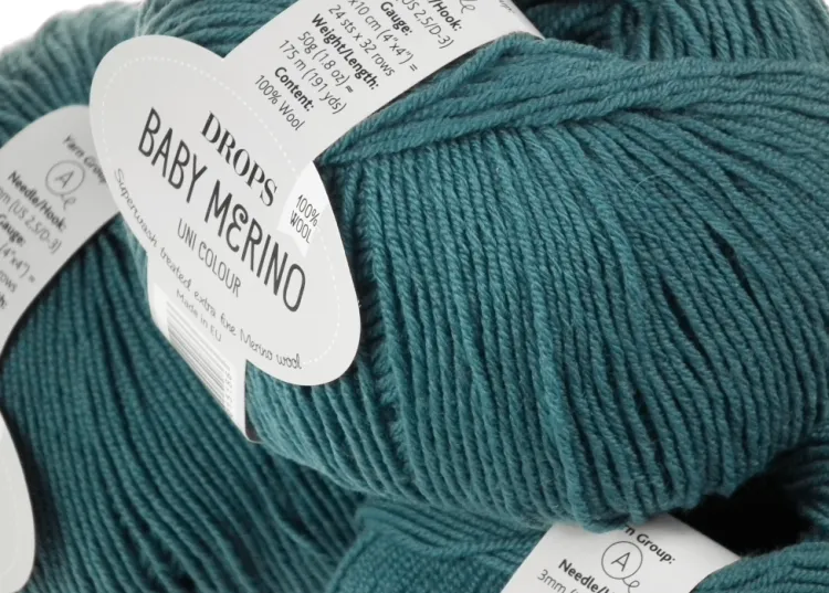Włóczka Dla Dzieci, DROPS Baby Merino, kolor 47 morze północne