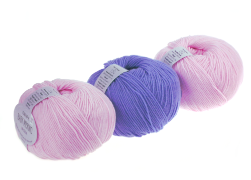 Włóczka Dla Dzieci, DROPS Baby Merino, kolor 05 jasny różowy i lawendowy