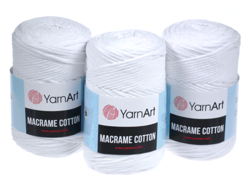 Sznurek do makramy, 2mm Yarn Art, Macrame Cotton, kolor 751 biały